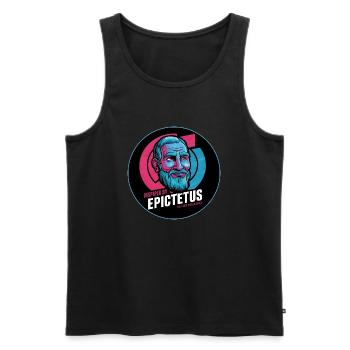 Epictetus Stoic Philosopher Stoicism Epictetus - Men's Premium Organic Tank Top - black - Front - Michal (187cm)