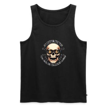 Für Krypto-Fans - Männer Premium Bio Tank Top - Schwarz - Vorne - AI Model Male 178 light (178cm)