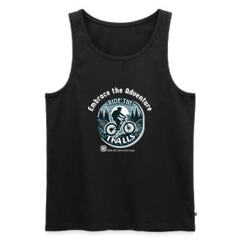 Mountain Bike Downhill - Men's Premium Organic Tank Top - black - Front - Michal (187cm)