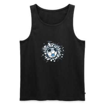 Fußball Ball - Männer Premium Bio Tank Top - Schwarz - Vorne - AI Model Male 178 light (178cm)