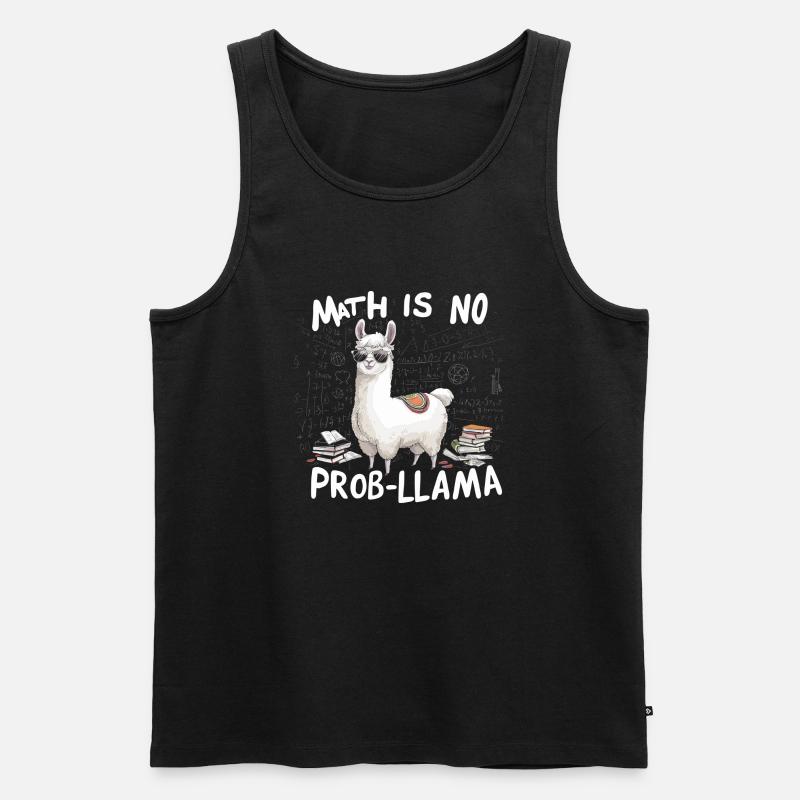 math is no prob-llama - Men's Premium Organic Tank Top - black