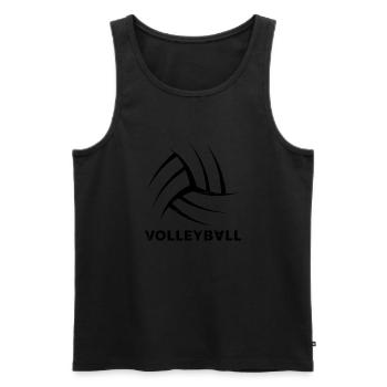 Volleyball Vintage - Männer Premium Bio Tank Top - Schwarz - Vorne - Michal (187cm)