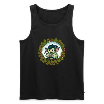 Videospiel-Goblin - Männer Premium Bio Tank Top - Schwarz - Vorne - AI Model Male 178 light (178cm)