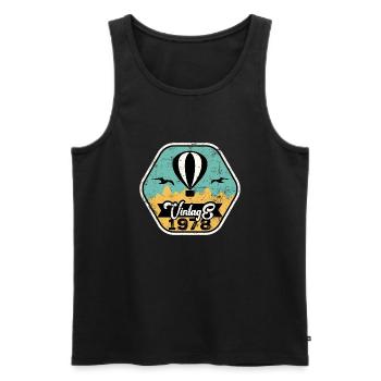 Vintage 1978 - Männer Premium Bio Tank Top - Schwarz - Vorne - Michal (187cm)