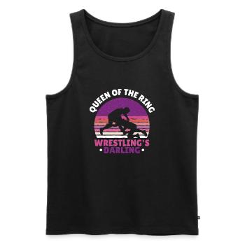 Wrestling trainer Wrestler Grappling Martial Arts - Men's Premium Organic Tank Top - black - Front - AI Model Male 178 light (178cm)