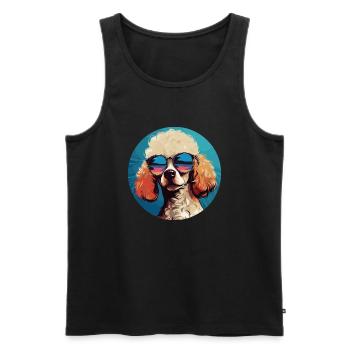 Pudel Hundeliebhaber Hundebesitzer Haustier Pudel - Männer Premium Bio Tank Top - Schwarz - Vorne - Michal (187cm)
