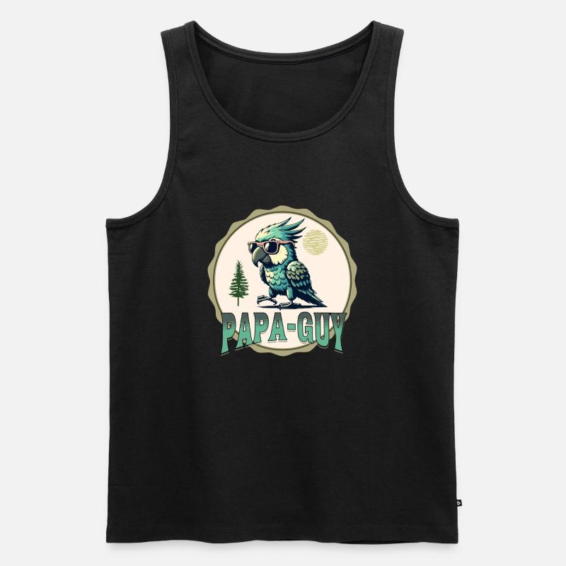 Papa-Guy - Männer Premium Bio Tank Top - Schwarz