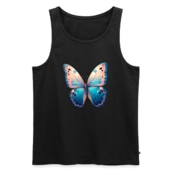 Freedom Butterfly - Men's Premium Organic Tank Top - black - Front - Michal (187cm)