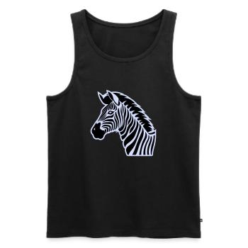 zebra - Männer Premium Bio Tank Top - Schwarz - Vorne - AI Model Male 178 light (178cm)