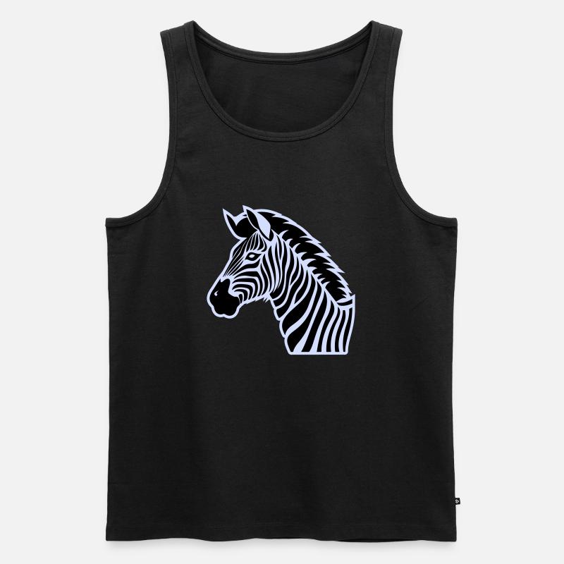 zebra - Männer Premium Bio Tank Top - Schwarz