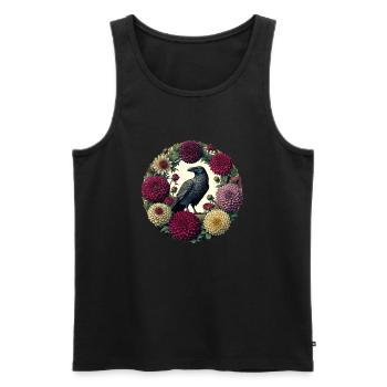 Rabe - Männer Premium Bio Tank Top - Schwarz - Vorne - AI Model Male 178 light (178cm)
