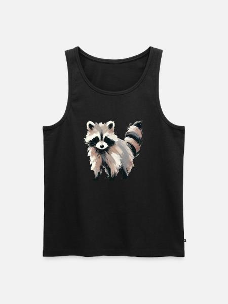 Waschbär - Männer Premium Bio Tank Top - Schwarz