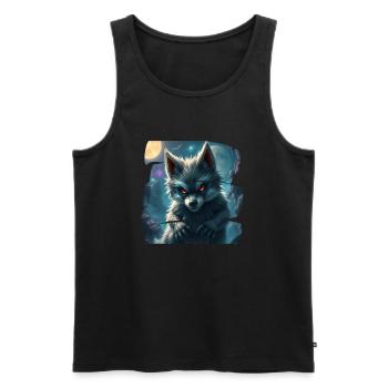 Monster 6 - Männer Premium Bio Tank Top - Schwarz - Vorne - Michal (187cm)