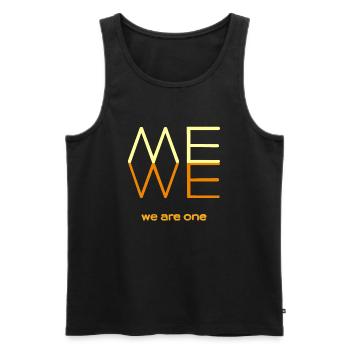 We are one - Débardeur bio Premium Homme - noir - Devant - Michal (187cm)