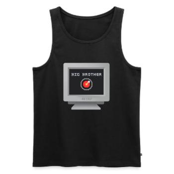 CRT-Ausführung - Big Brother - Männer Premium Bio Tank Top - Schwarz - Vorne - AI Model Male 178 light (178cm)