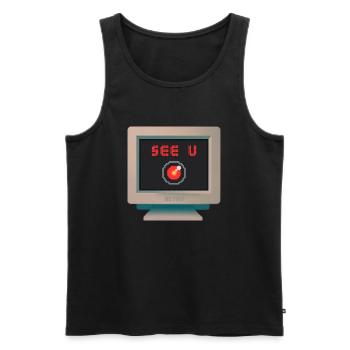 CRT - Siehe U - Männer Premium Bio Tank Top - Schwarz - Vorne - AI Model Male 178 light (178cm)