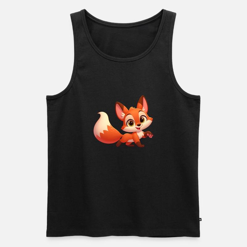 Fuchs 7 - Männer Premium Bio Tank Top - Schwarz