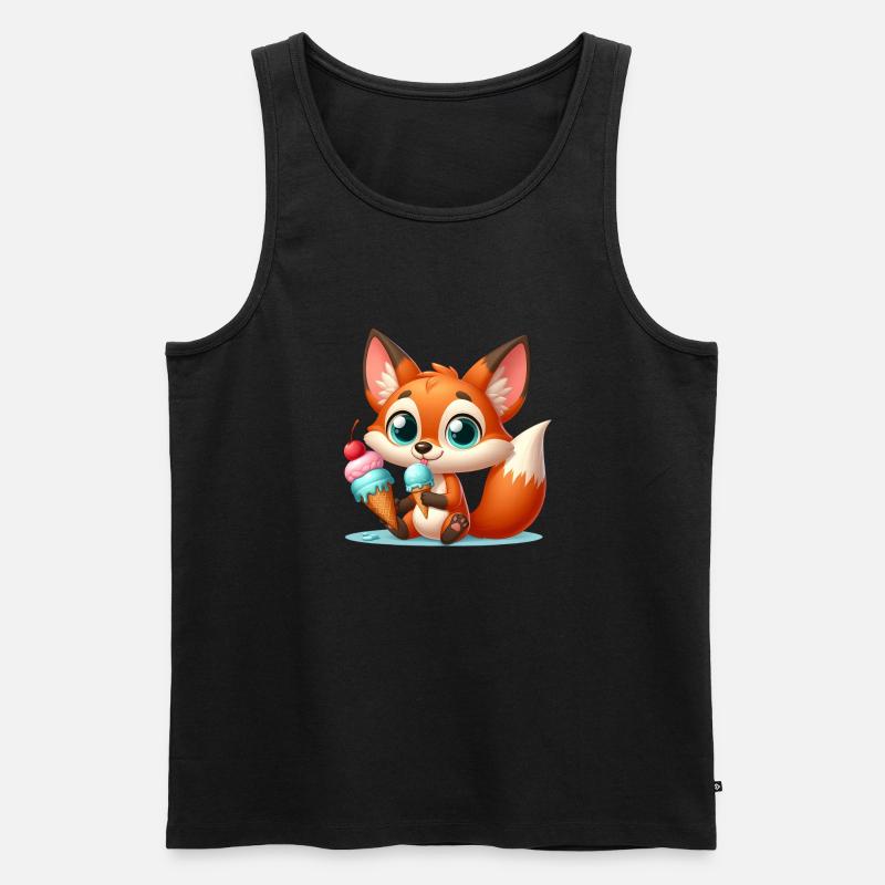 FOX 8 - Männer Premium Bio Tank Top - Schwarz