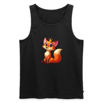 fox queen - Débardeur bio Premium Homme - noir - Devant - Michal (187cm)