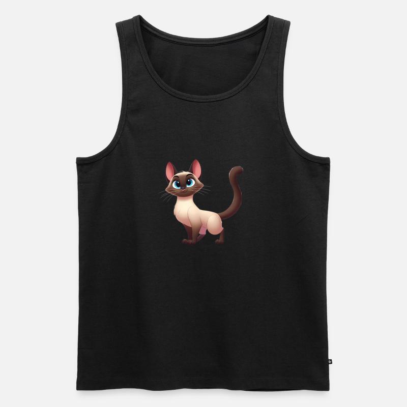 Siamesisch 16 - Männer Premium Bio Tank Top - Schwarz