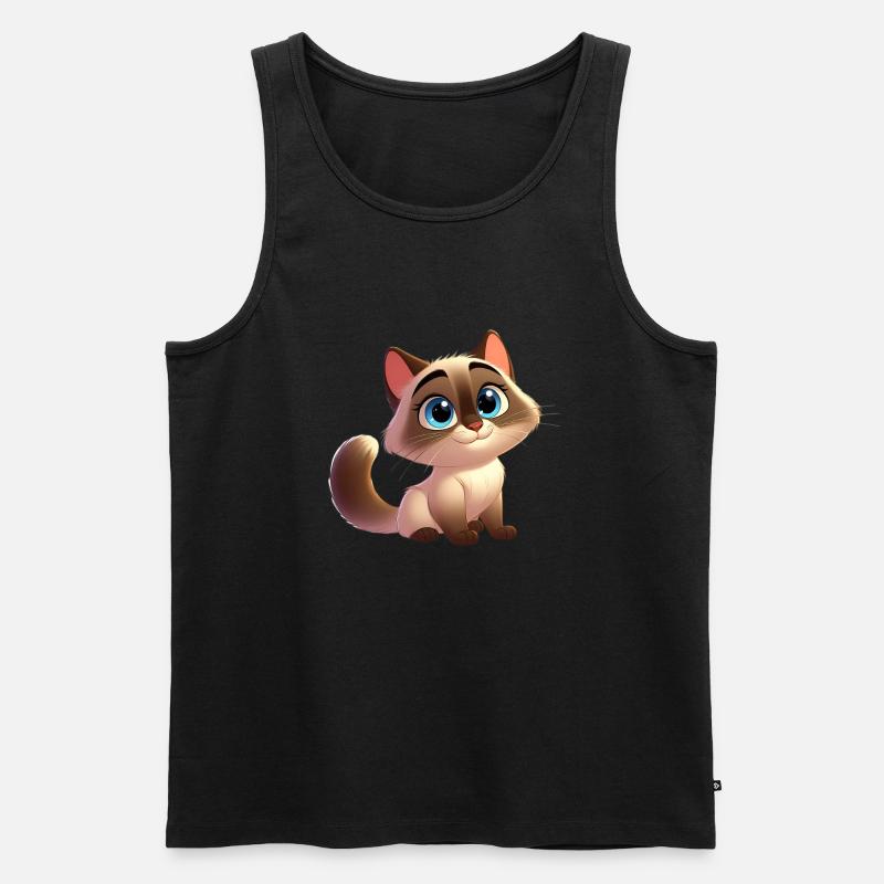 Siamesisch 17 - Männer Premium Bio Tank Top - Schwarz