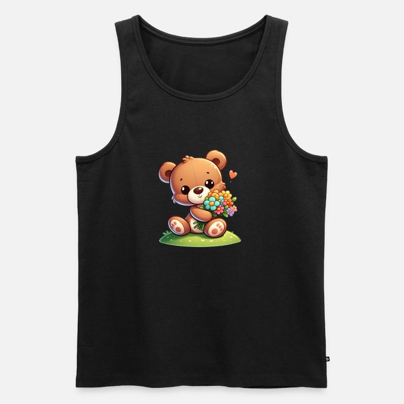 Teddybär 5 - Männer Premium Bio Tank Top - Schwarz