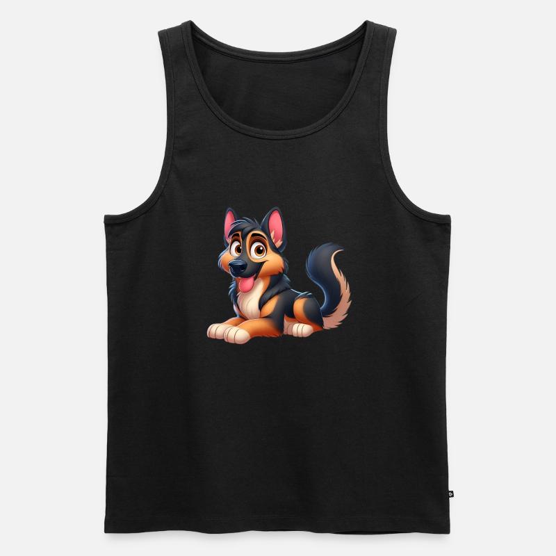 Deutscher Schäferhund 10 - Männer Premium Bio Tank Top - Schwarz