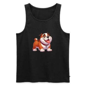 bouledogue anglais 2 - Débardeur bio Premium Homme - noir - Devant - Michal (187cm)
