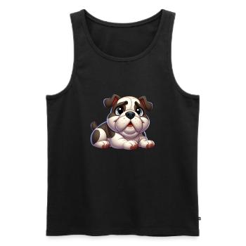 bouledogue anglais 3 - Débardeur bio Premium Homme - noir - Devant - Michal (187cm)