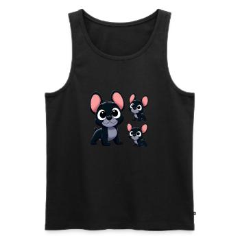bouledogue français 8 - Débardeur bio Premium Homme - noir - Devant - Michal (187cm)