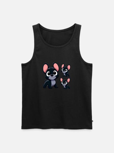 French Bulldog 8 - Men's Premium Organic Tank Top - black