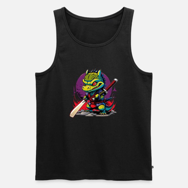 Ninja-Drache 1 - Männer Premium Bio Tank Top - Schwarz