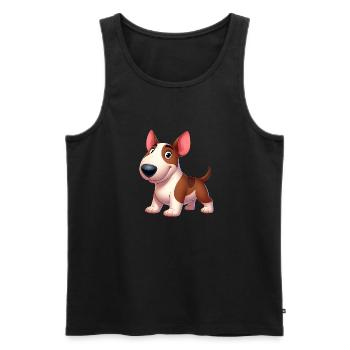 bull terrier - Men's Premium Organic Tank Top - black - Front - Michal (187cm)