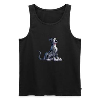 Great Dane - Men's Premium Organic Tank Top - black - Front - AI Model Male 178 light (178cm)