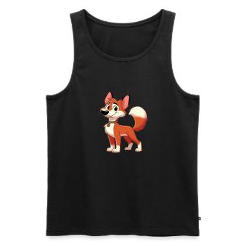 Foxterrier 3 - Männer Premium Bio Tank Top - Schwarz - Vorne - Michal (187cm)