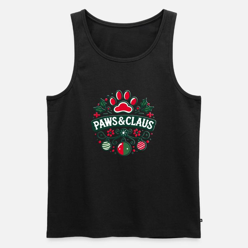 Weihnachtspullover Hundeliebhaber - Männer Premium Bio Tank Top - Schwarz