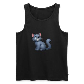 Carthusian 16 - Men's Premium Organic Tank Top - black - Front - Michal (187cm)