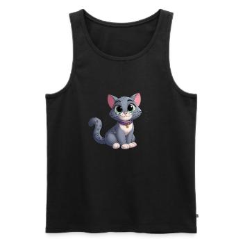 Carthusian 15 - Men's Premium Organic Tank Top - black - Front - Michal (187cm)