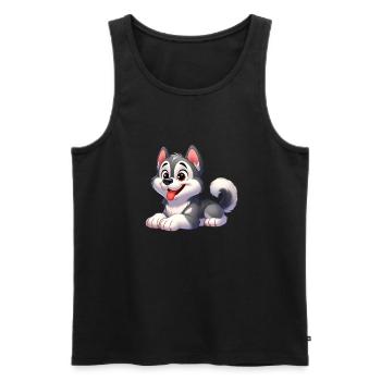 husky 3 - Débardeur bio Premium Homme - noir - Devant - Michal (187cm)