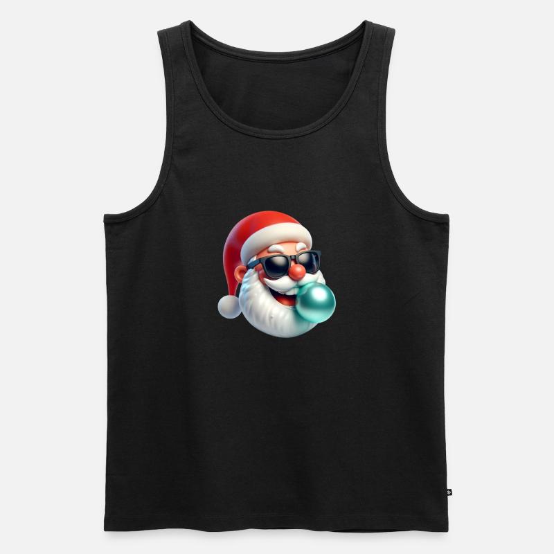 Santa Fun 3 - Männer Premium Bio Tank Top - Schwarz