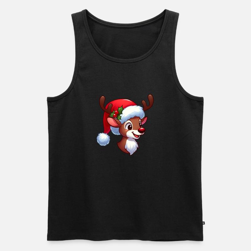 Rudolf 10 - Männer Premium Bio Tank Top - Schwarz