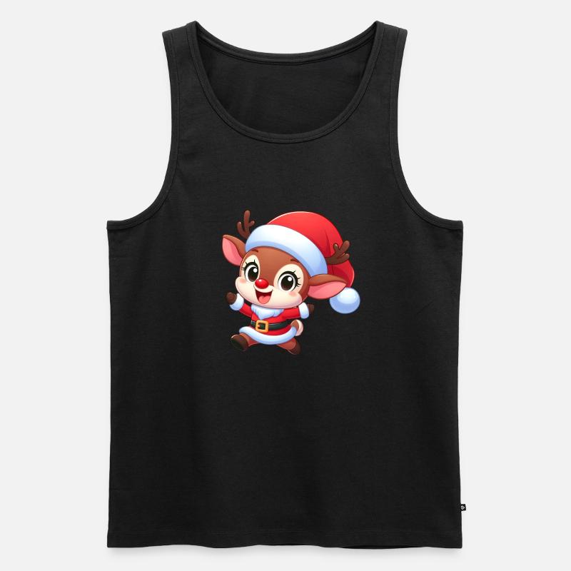 Rudolf 1 - Männer Premium Bio Tank Top - Schwarz