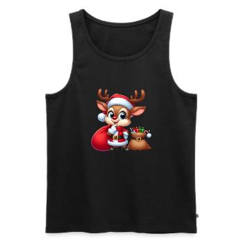 rudolph 4 - Débardeur bio Premium Homme - noir - Devant - Michal (187cm)