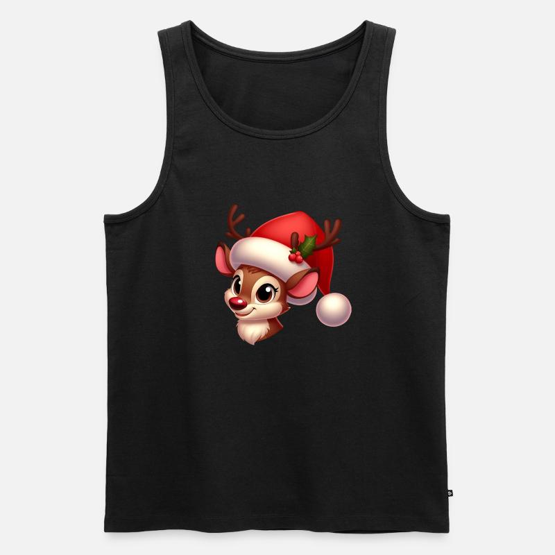 Rudolf 9 - Männer Premium Bio Tank Top - Schwarz
