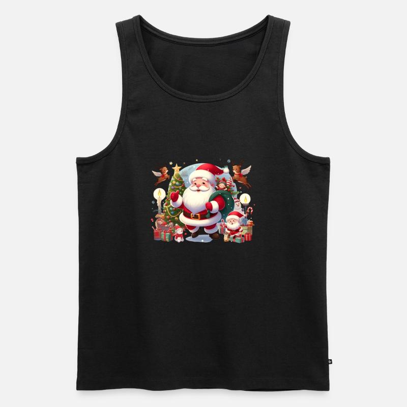 Santa - Männer Premium Bio Tank Top - Schwarz