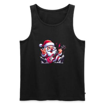 Santa Rock 8 - Men's Premium Organic Tank Top - black - Front - AI Model Male 178 light (178cm)