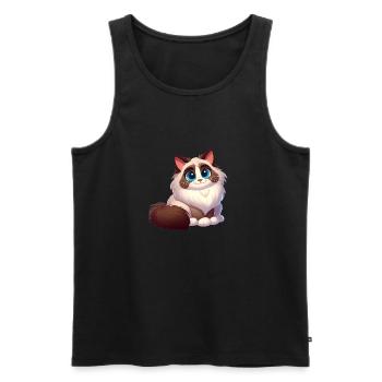 Ragdoll 14 - Männer Premium Bio Tank Top - Schwarz - Vorne - AI Model Male 178 light (178cm)
