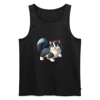 Ragdoll 12 - Männer Premium Bio Tank Top - Schwarz - Vorne - AI Model Male 178 light (178cm)