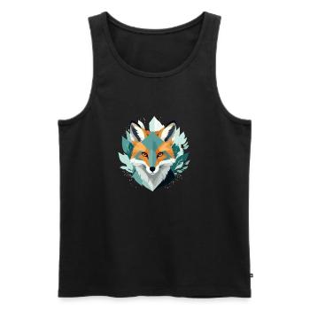 Fuchs Tier Tier Natur Im Freien Aquarell - Männer Premium Bio Tank Top - Schwarz - Vorne - AI Model Male 178 light (178cm)
