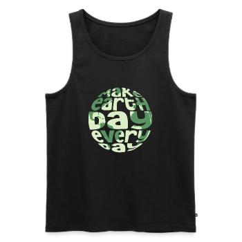 Make Earth Day Everyday Environmental Planet - Men's Premium Organic Tank Top - black - Front - Michal (187cm)
